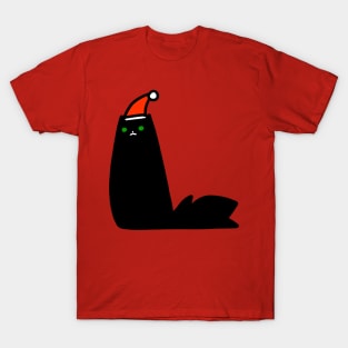 Christmas Black Cat T-Shirt